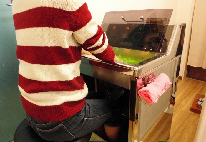 手足温浴（血行促進）